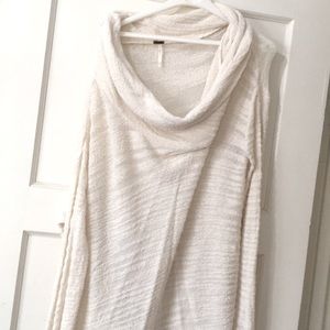 Long white Free People sweater.
